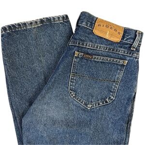 Vintage 90s Y2K Lee Rider Stone Washed Jeans Blue 100% Cotton Union USA 31x32